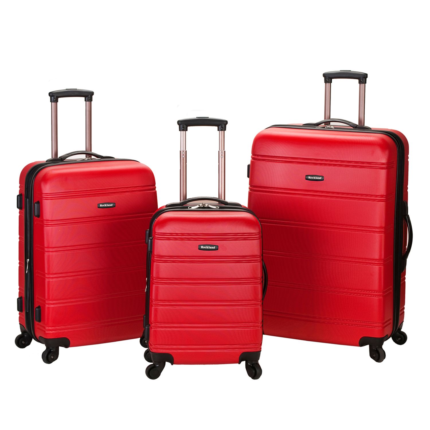 red hard shell suitcase