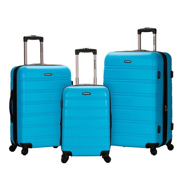 Rockland Melbourne 3-Piece Hardside Spinner Luggage Set