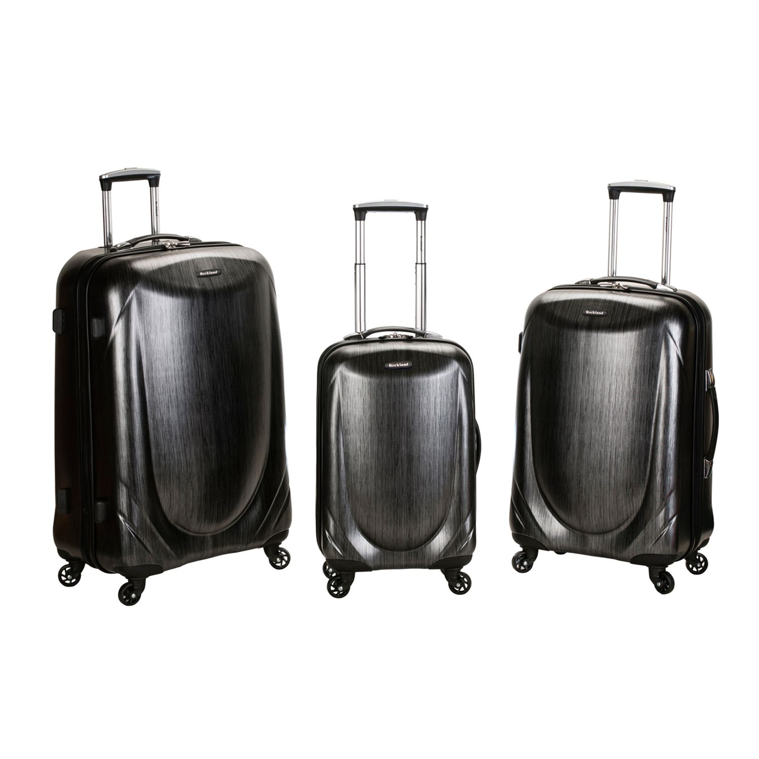 black shiny suitcase