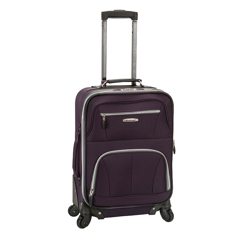 Rockland 19-Inch Spinner Carry-On Luggage, Purple
