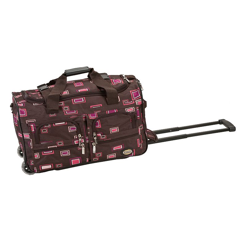 Rockland 22-Inch Rolling Duffel Bag, Brown