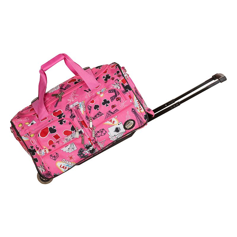 Rockland 22-Inch Rolling Duffel Bag, Pink