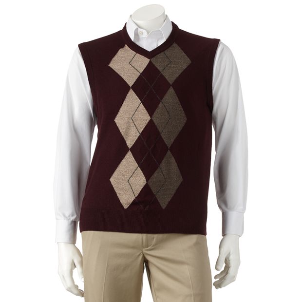 Burgundy Argyle Sweater - M – Dockers®