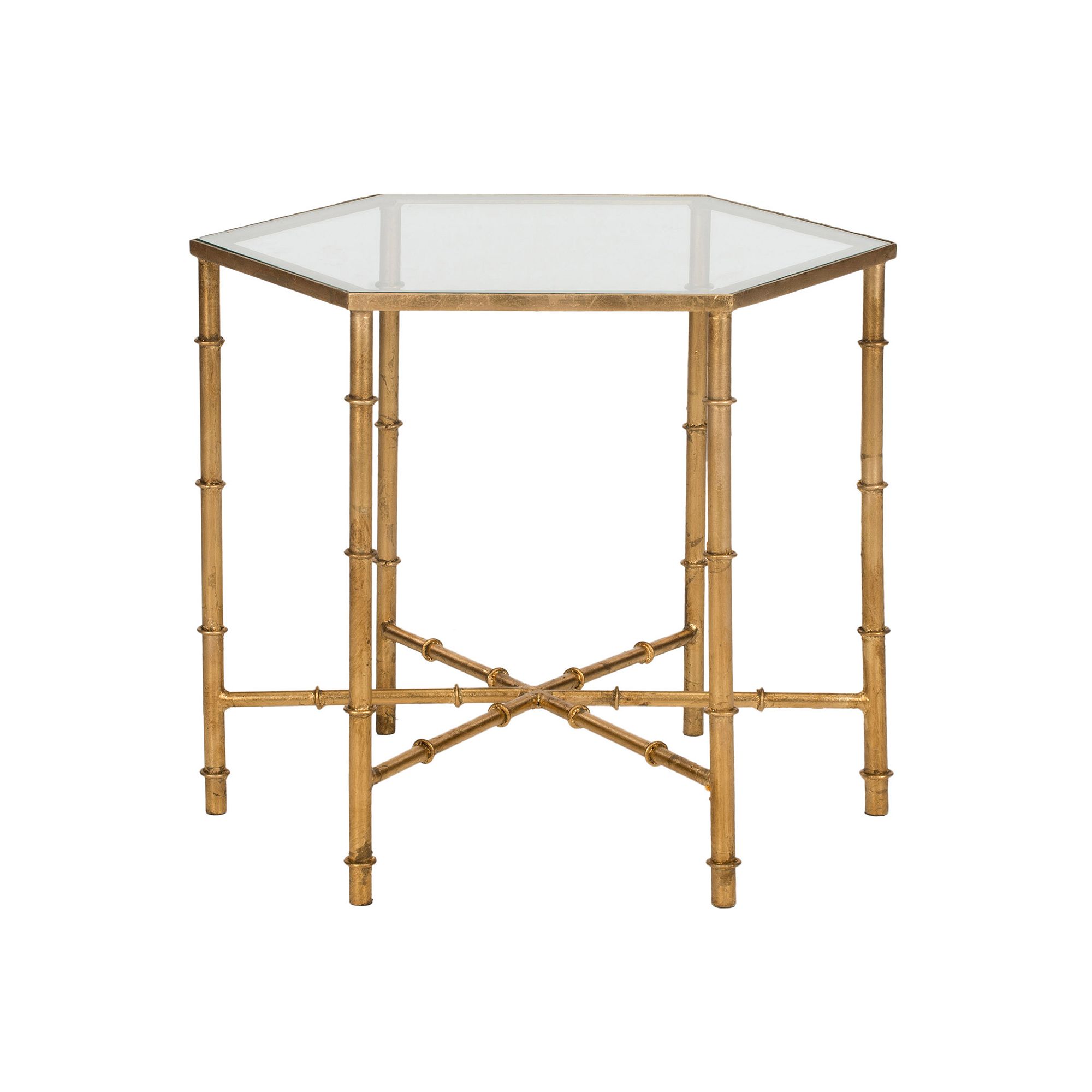 Safavieh Kerri Accent Table, Gold Clear