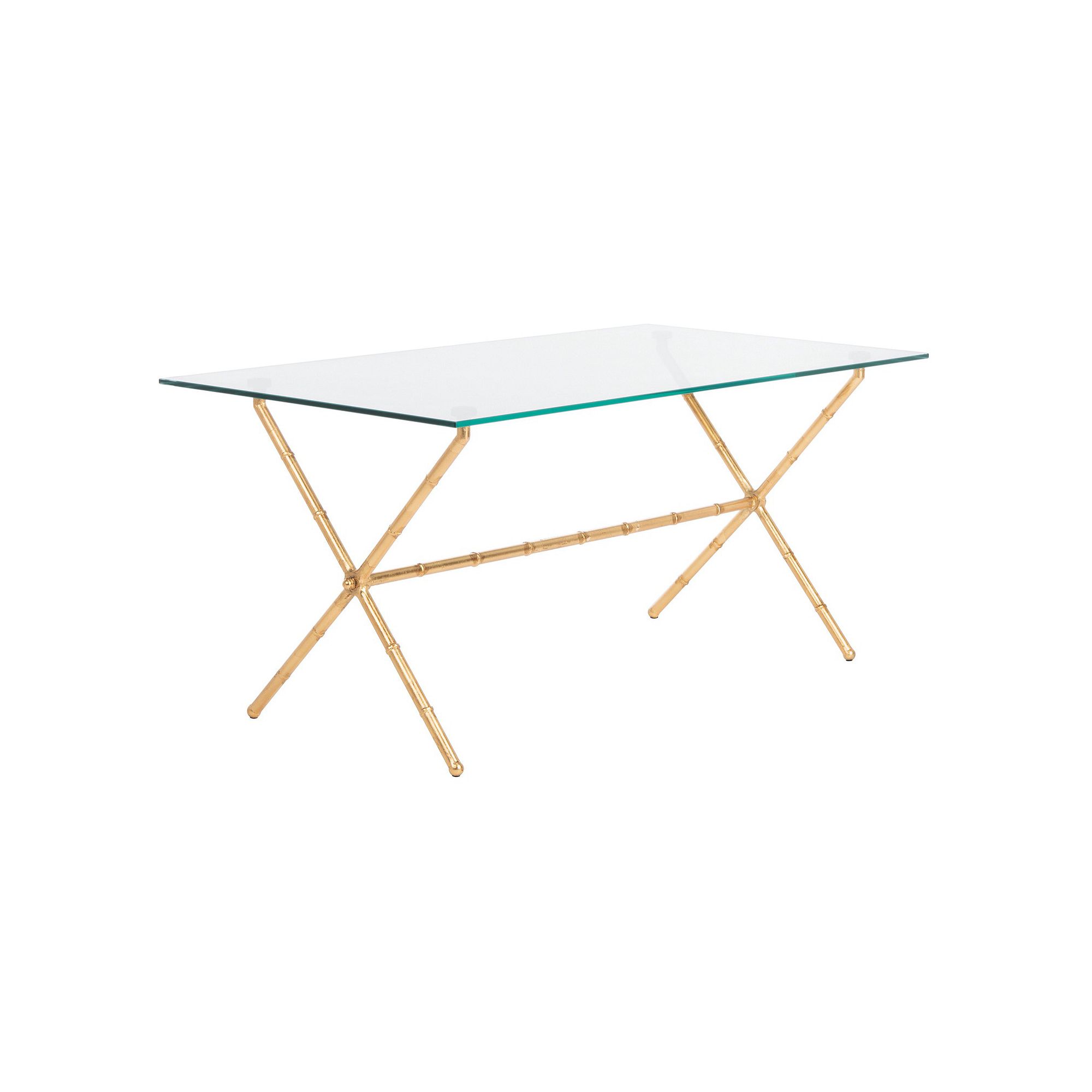 Safavieh Brogen Accent Table, Gold Clear Glass