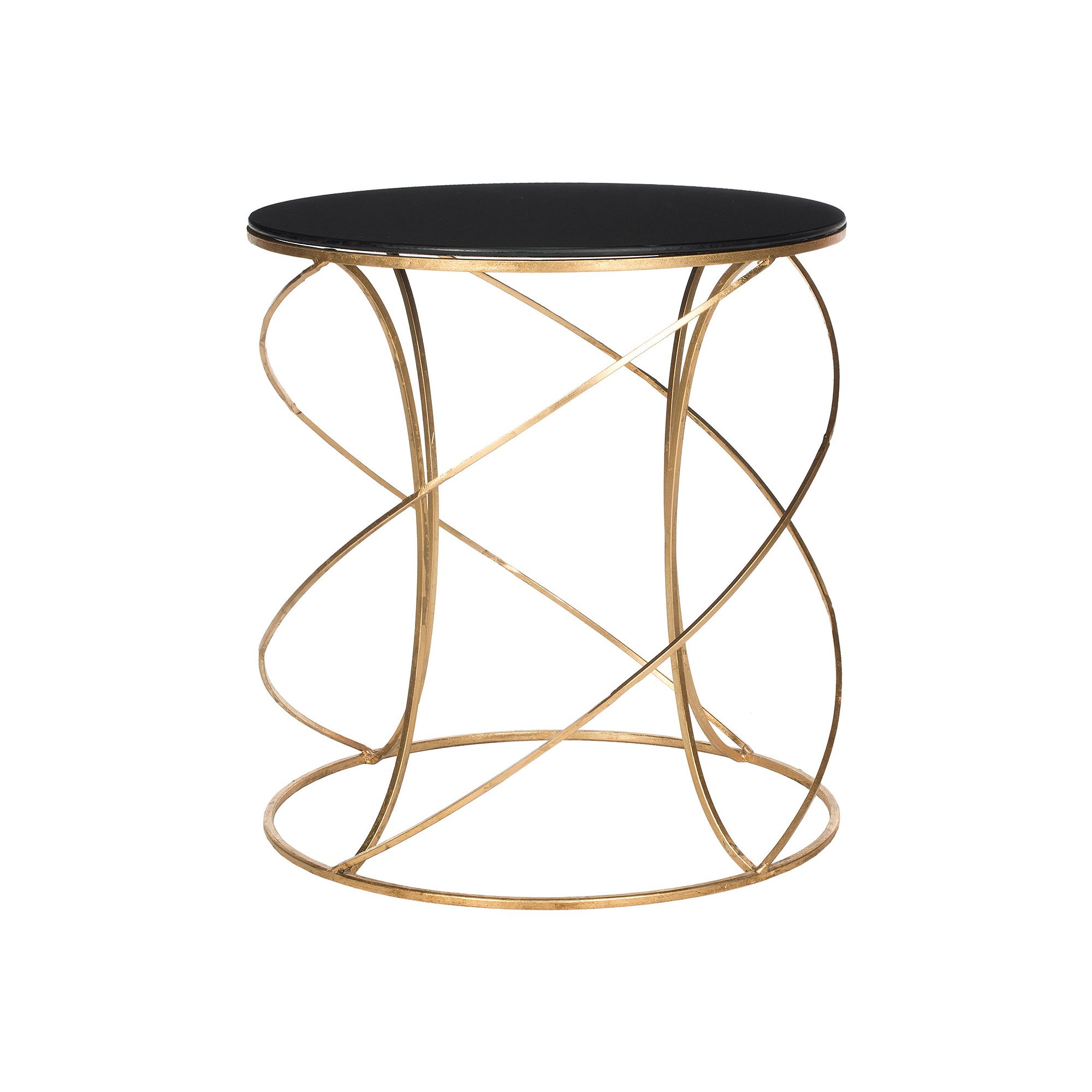 Safavieh Cagney Accent Table, Gold Black Glass