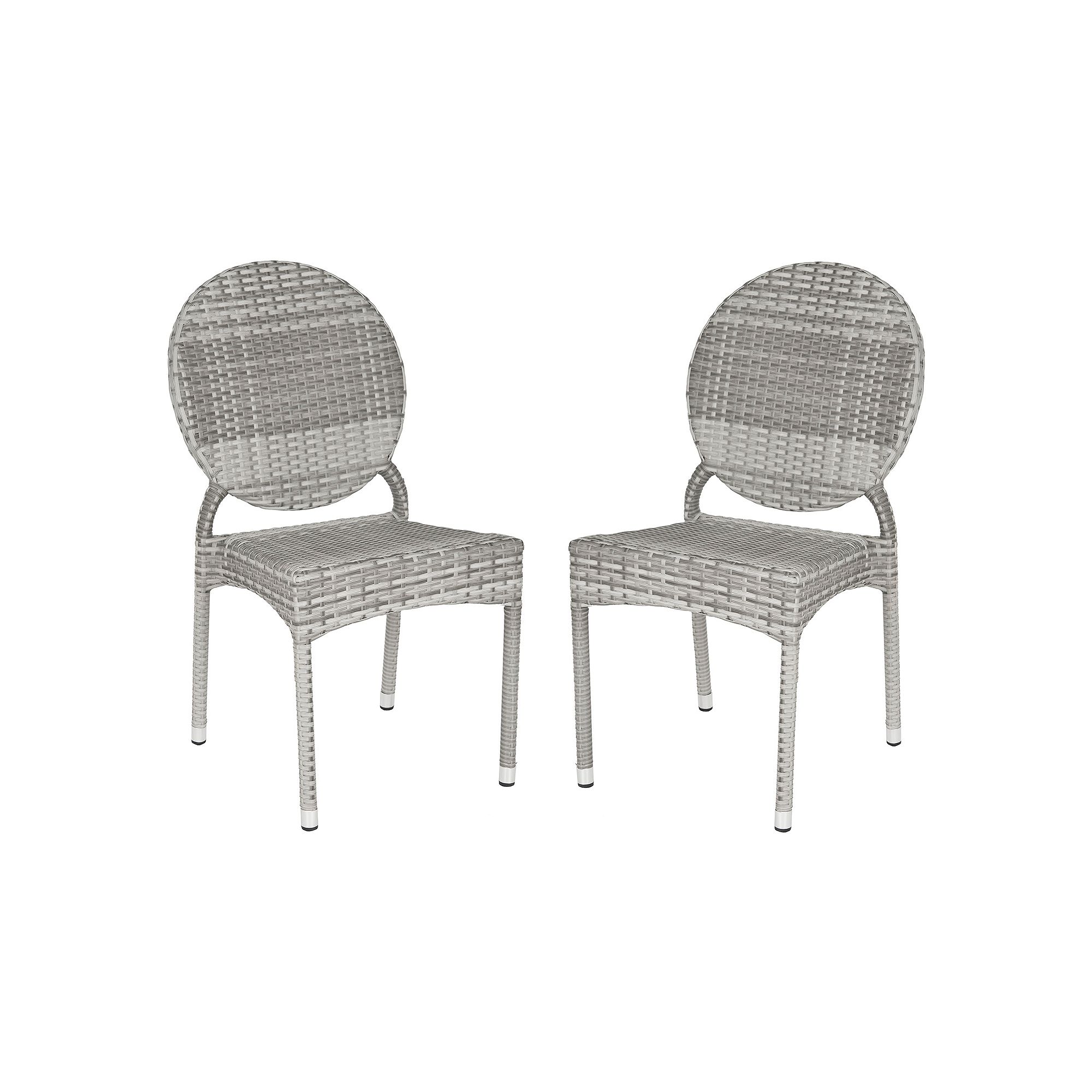 Safavieh 2-pc. Valdez Stackable Chair Set - Indoor and Outdoor, Gray