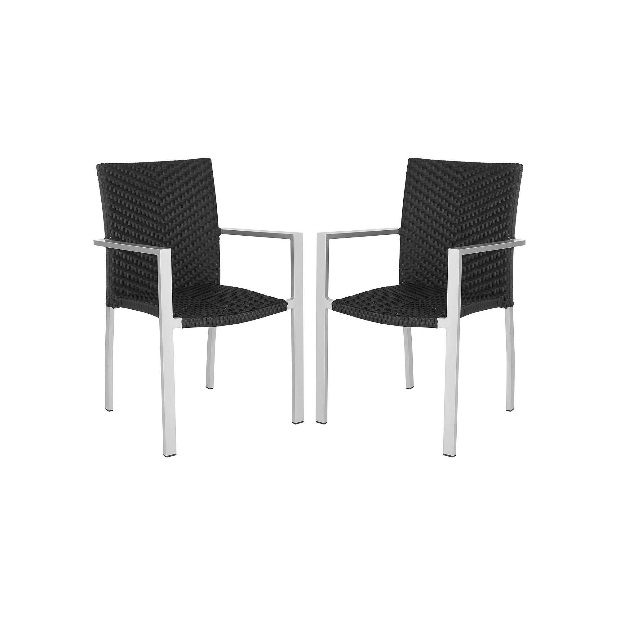 Safavieh 2-pc. Cordova Stackable Chair Set, Black