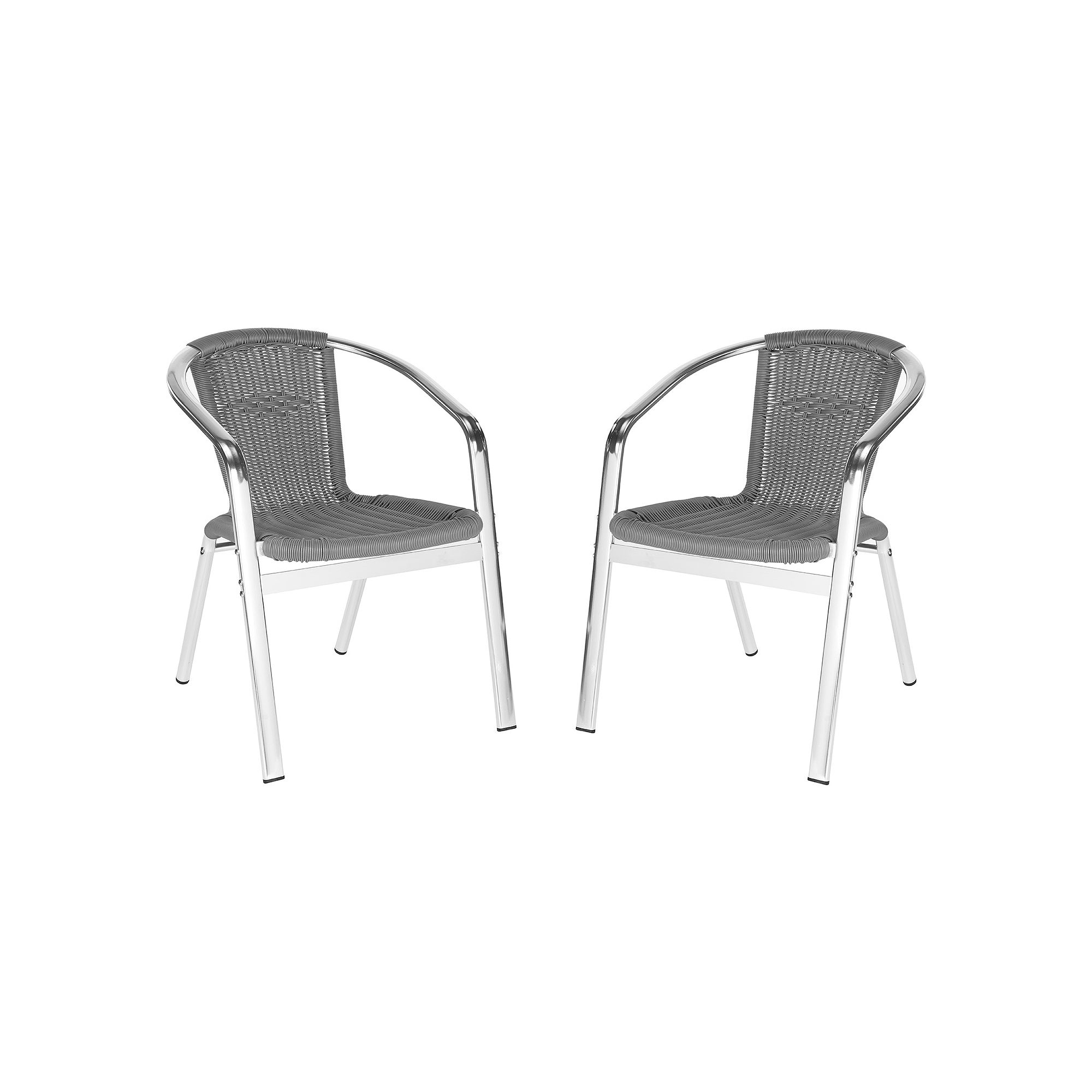Safavieh 2-pc. Wrangell Stackable Chair Set - Indoor & Outdoor, Gray