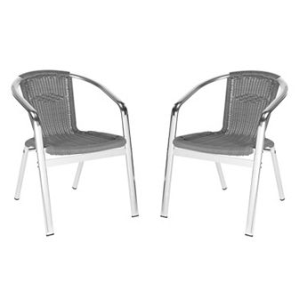 Safavieh 2 pc Wrangell Stackable Chair Set - Indoor & Outdoor