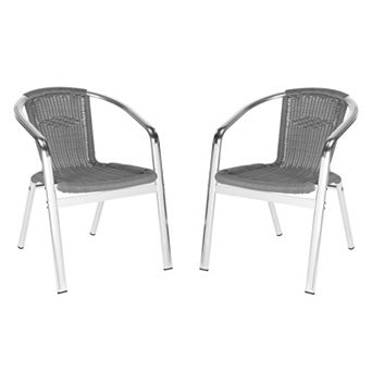 Safavieh 2 pc Wrangell Stackable Chair Set - Indoor & Outdoor
