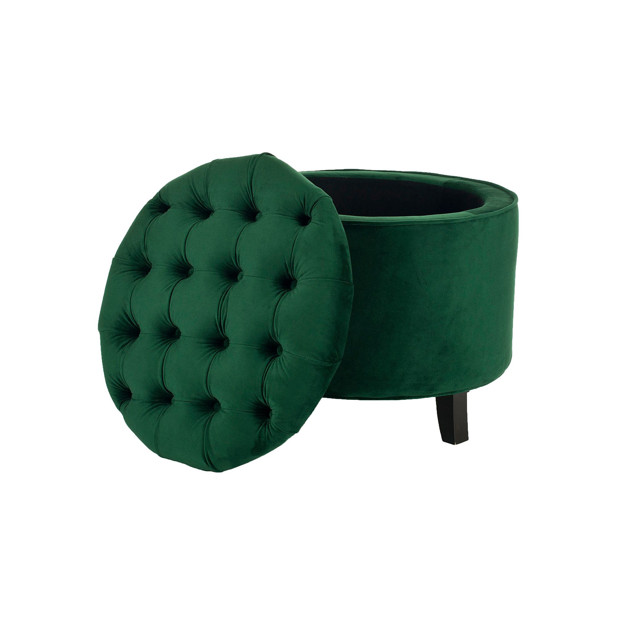 Safavieh Amelia Tufted Cotton Storage Ottoman, Green