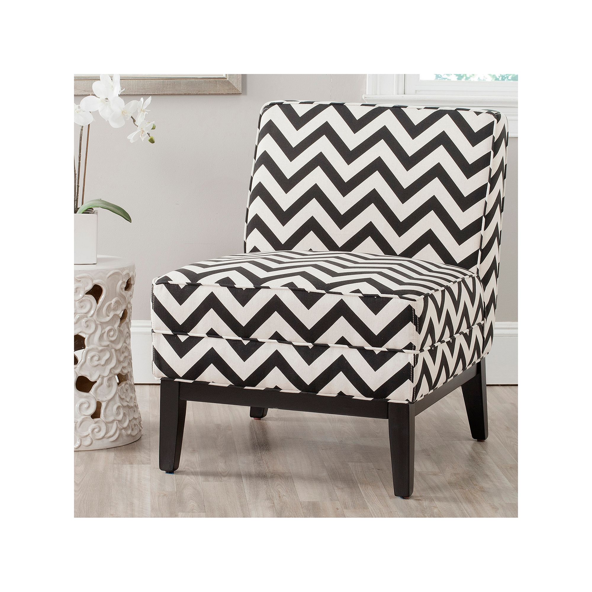 Safavieh Armond Accent Chair, Black White