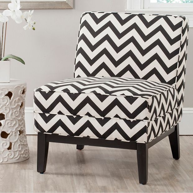 Black and white print accent deals chair