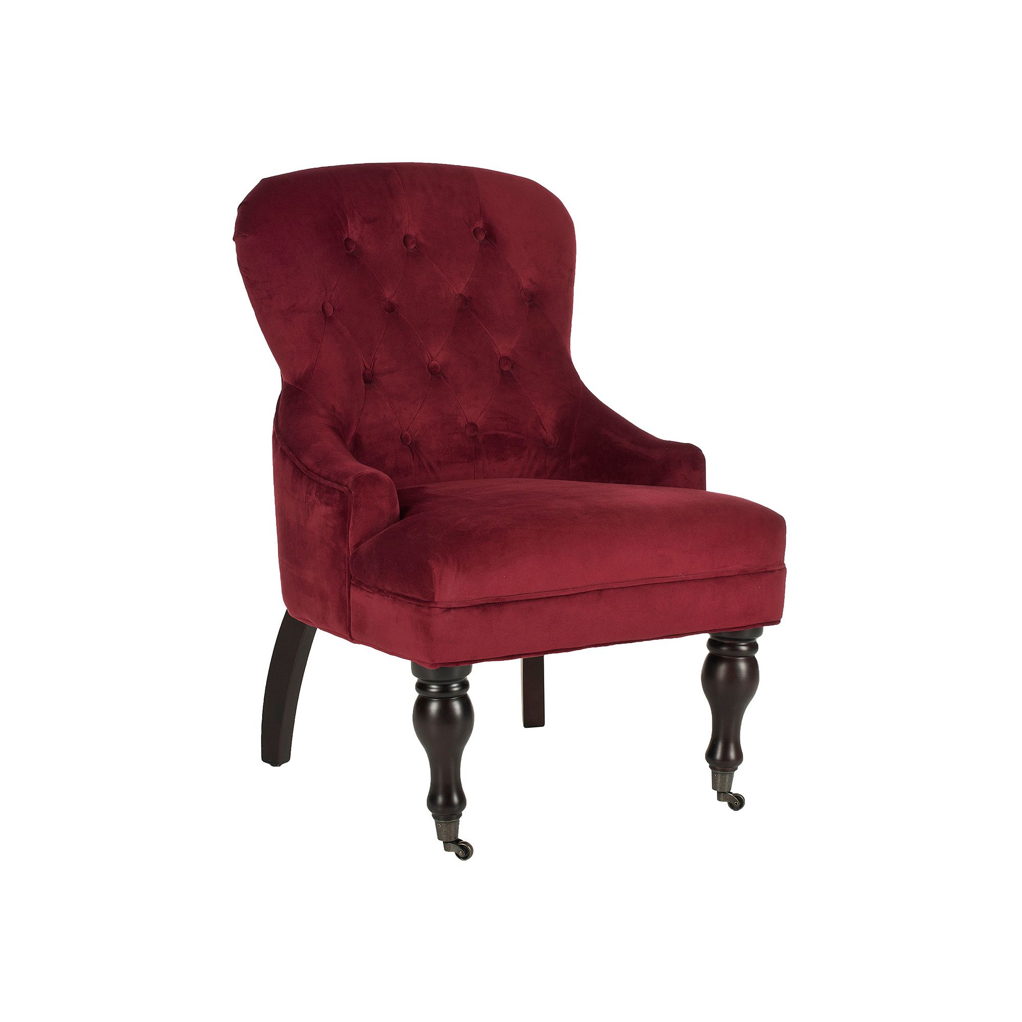 Safavieh Falcon Arm Chair, Red Velvet