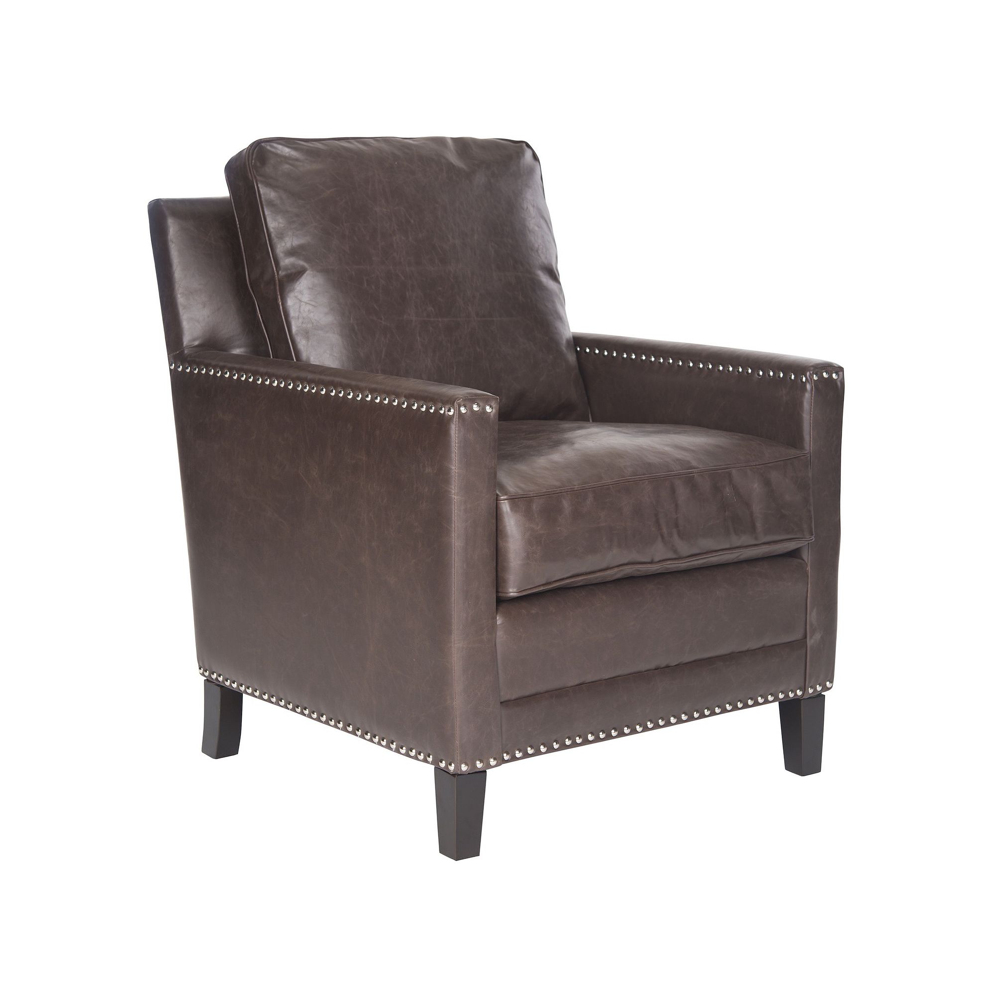 Safavieh Buckler Faux-Leather Club Chair, Antique Brown