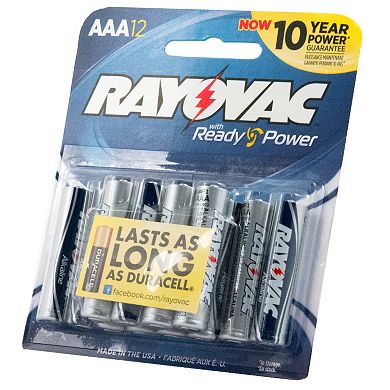 Rayovac 12-pk. AAA Alkaline Batteries