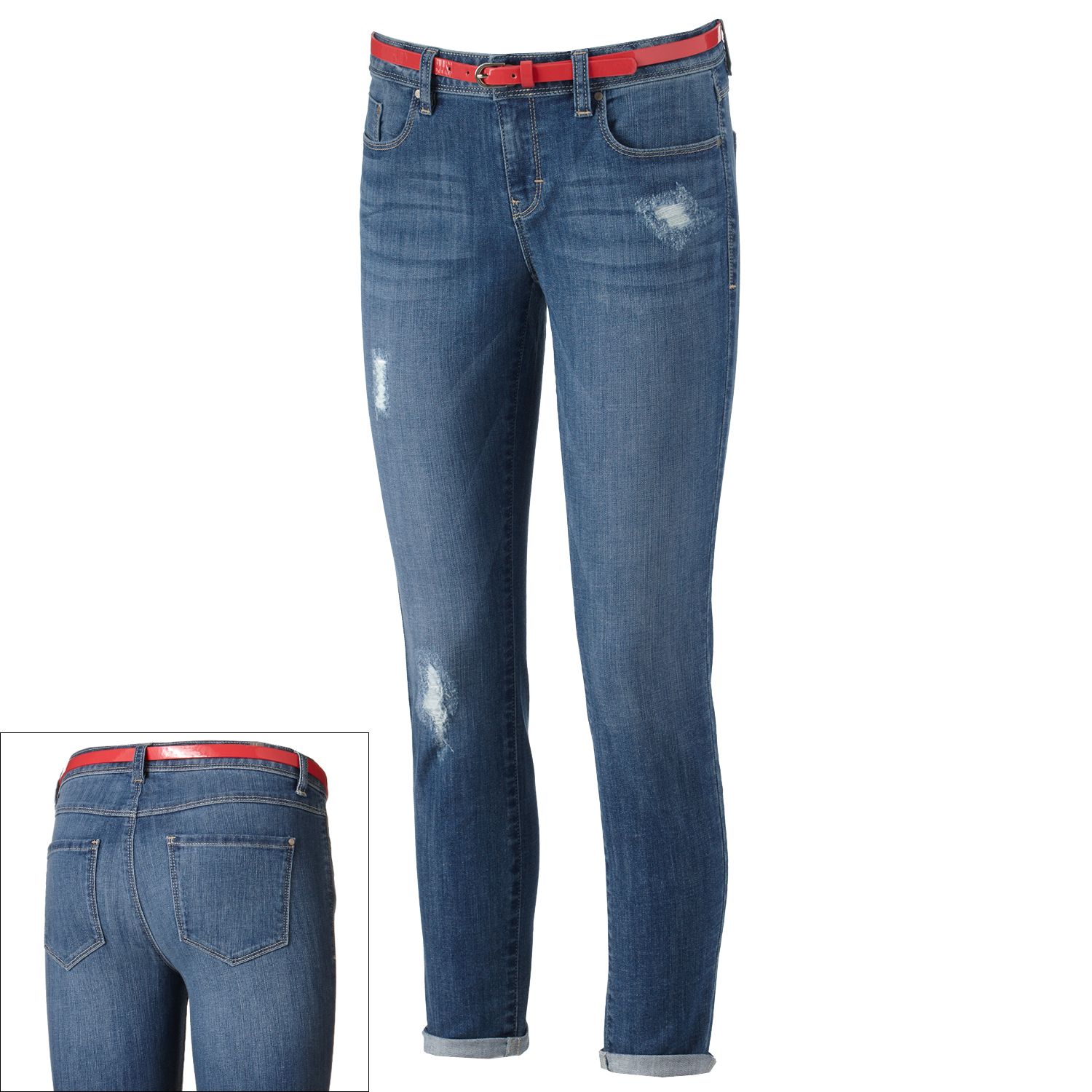 lauren conrad cuffed skinny ankle jeans