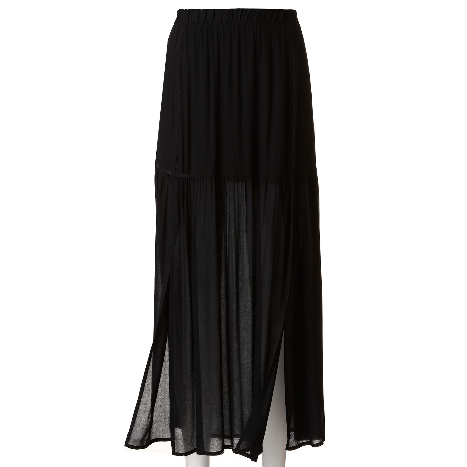 kohls long black skirt