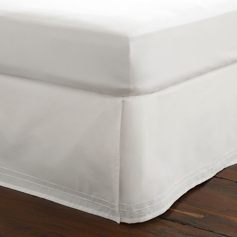 Laura Ashley Lifestyles Pleated Bedskirt - Queen, White, Full