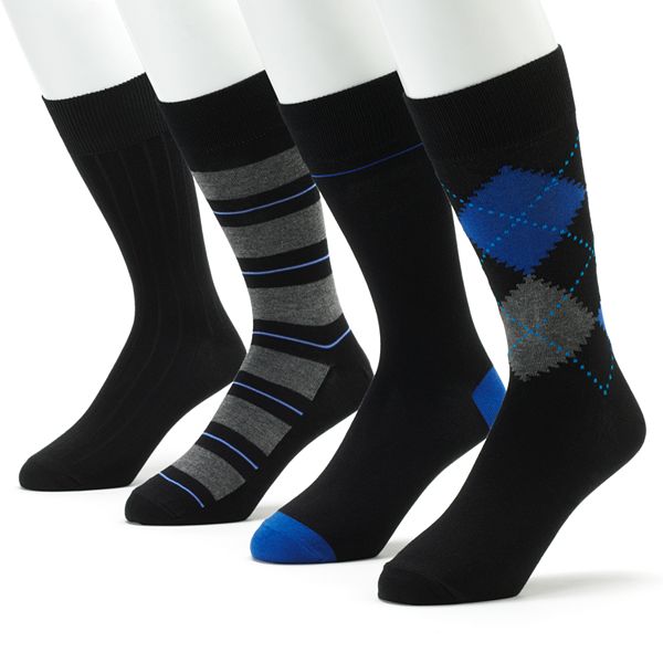 Men's Croft & Barrow® 4-pk. Patterned Casual Socks