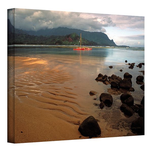 32'' X 48'' ''hanalei Bay At Dawn'' Canvas Wall Art By Kathy Yates