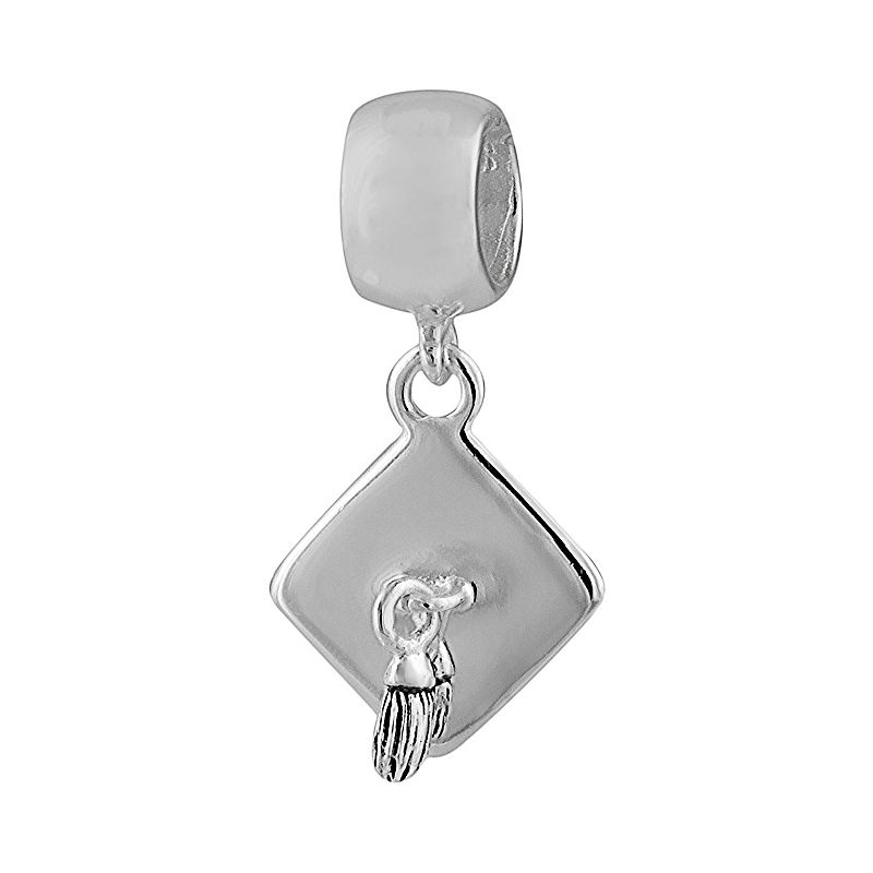 Individuality Beads Sterling Silver Graduation Charm, Womens