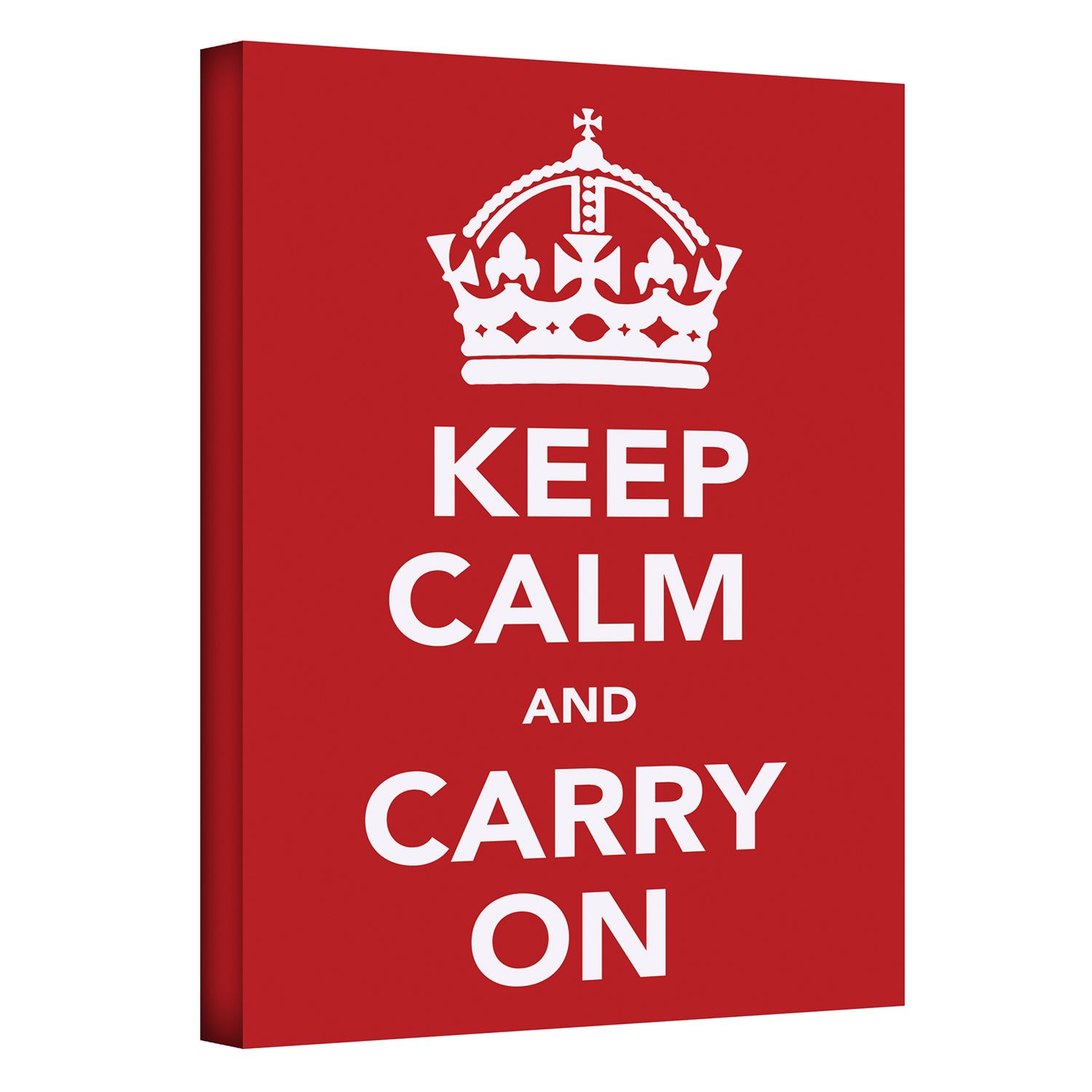 18'' X 14'' ''Keep Calm And Carry On'' Canvas Wall Art