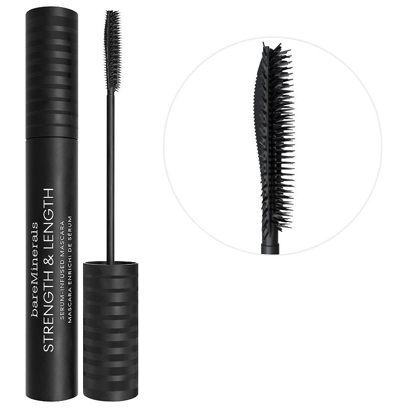 bareMinerals Strength & Length Serum-Infused Mascara, Size: 0.27 FL Oz, Black