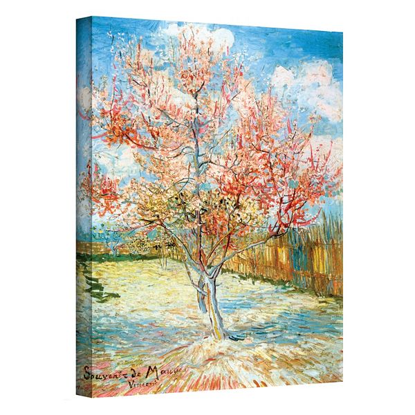 32 X 24 Peach Tree In Bloom Canvas Wall Art By Vincent Van Gogh