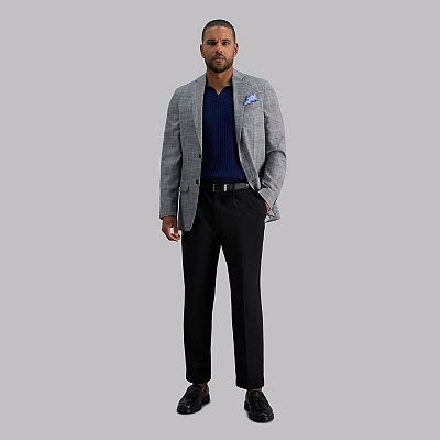 haggar eclo stria classic fit flat front dress pants Haggar E-CLO Stria Dress Pants, Flat Front in Blue main image 1