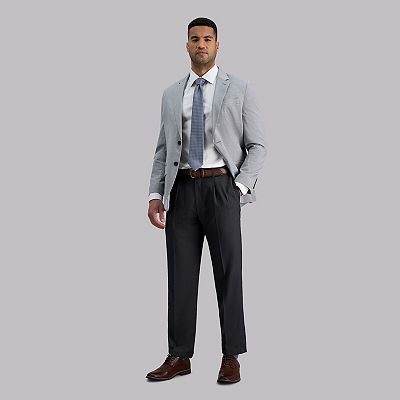 white christmas dresses Haggar E-CLO Stria Dress Pants, Flat Front in Blue