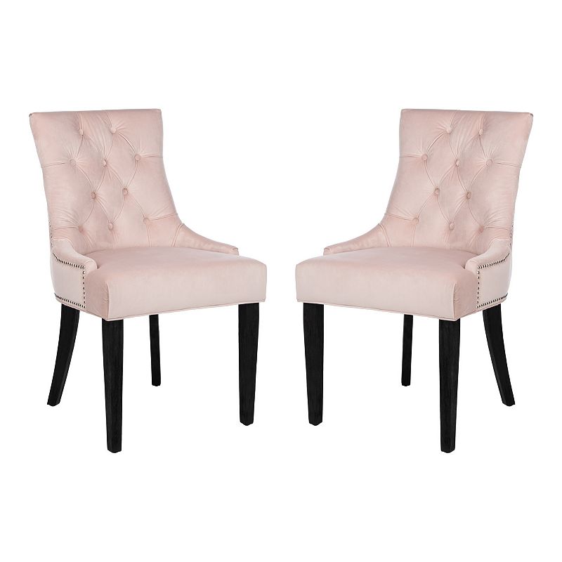 Safavieh Harlow Tufted Dining Chair 2-piece Set, Pink