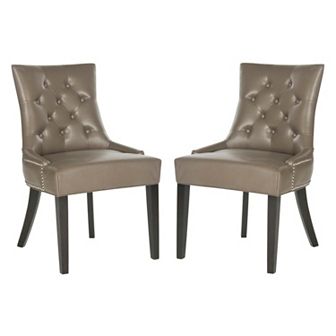 Safavieh 2 pc Harlow Ring Leather Chair Set