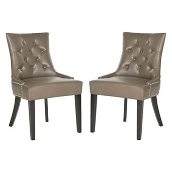 Safavieh 2 pc Harlow Ring Leather Chair Set