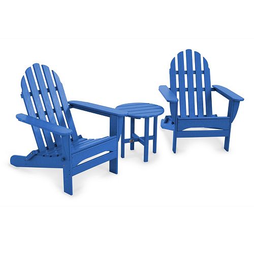 POLYWOOD® 3-pc. Classic Folding Adirondack Chair &amp; Table ...