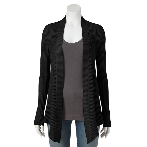 Women's Croft & Barrow® Waffle-Stitch Cardigan