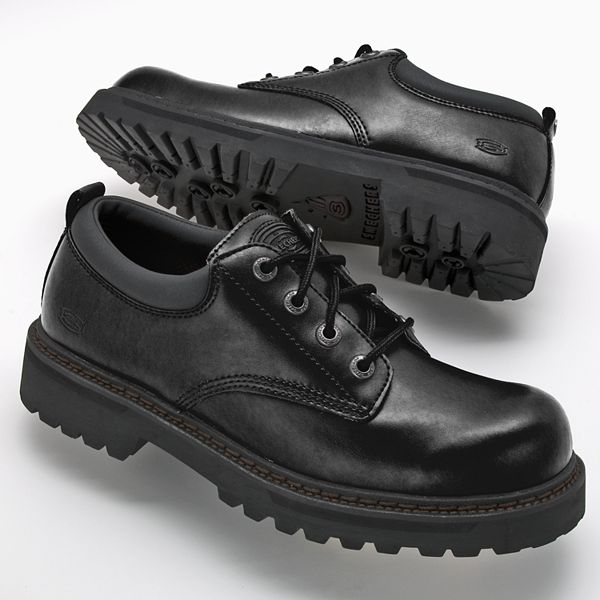 Skechers black store oxford shoes