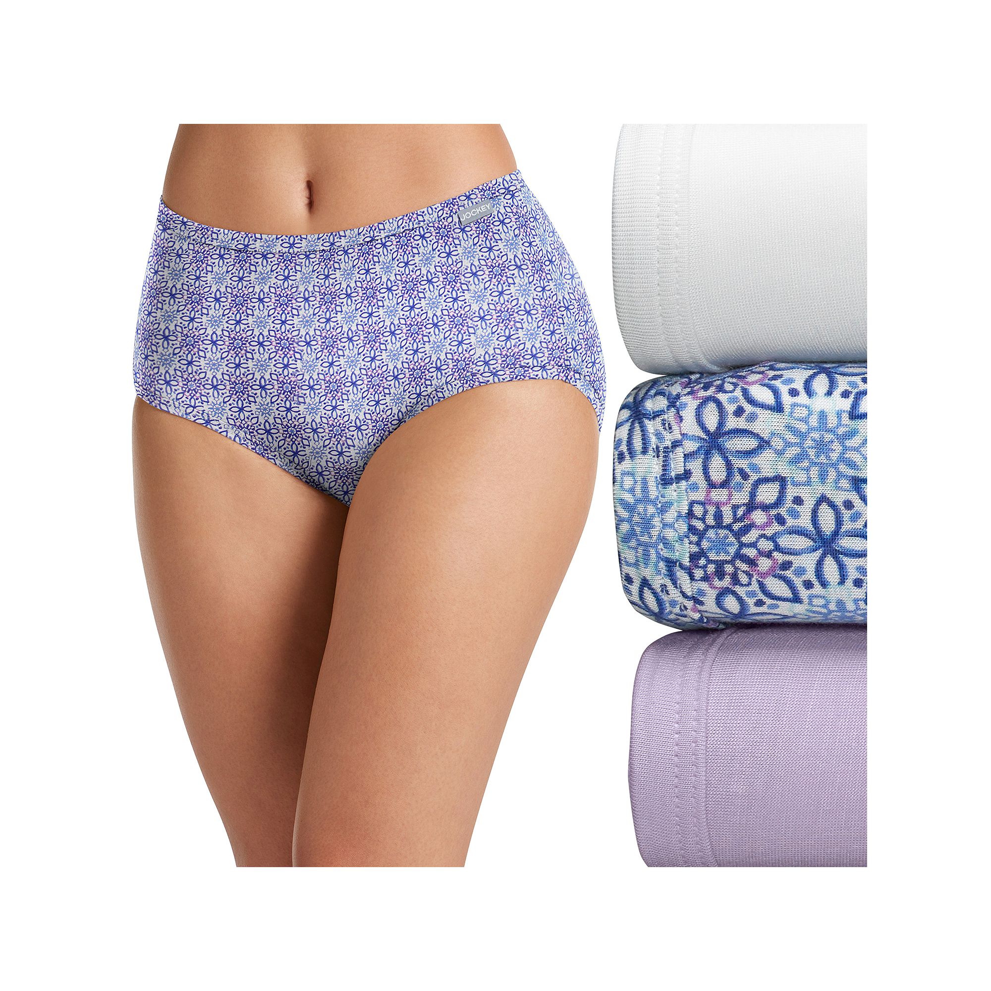 Womens Jockey® 3-pk. Supersoft Brief Panty Set 2073, Size: 6, Crochet Til