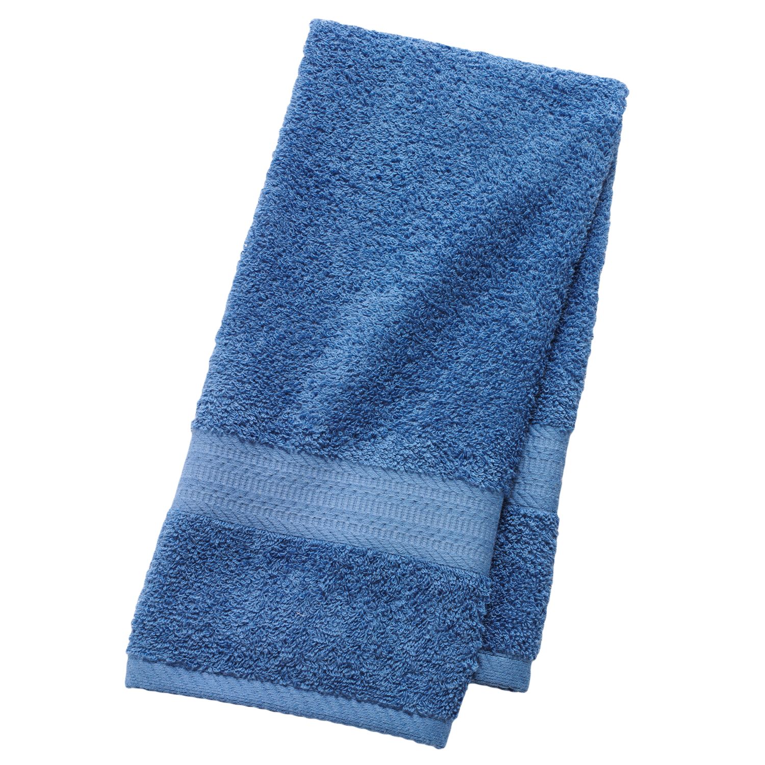 blue hand towels bathroom