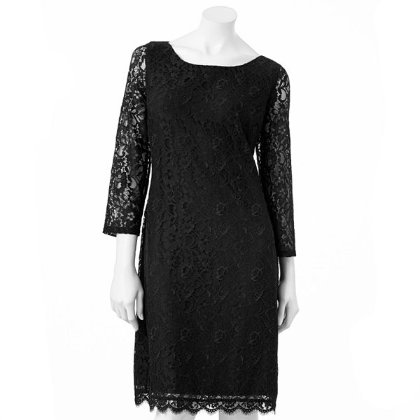 Kohls black lace on sale dress