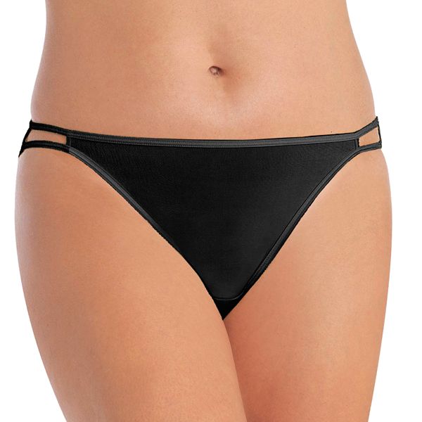 Women's Vanity Fair 18241 Nearly Invisible Thong (Black 9) 