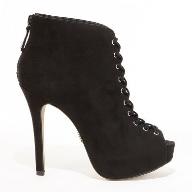 Rock & Republic® Peep-Toe Platform Booties - Women