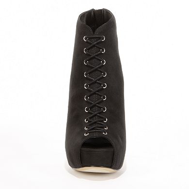 Rock & Republic® Peep-Toe Platform Booties - Women