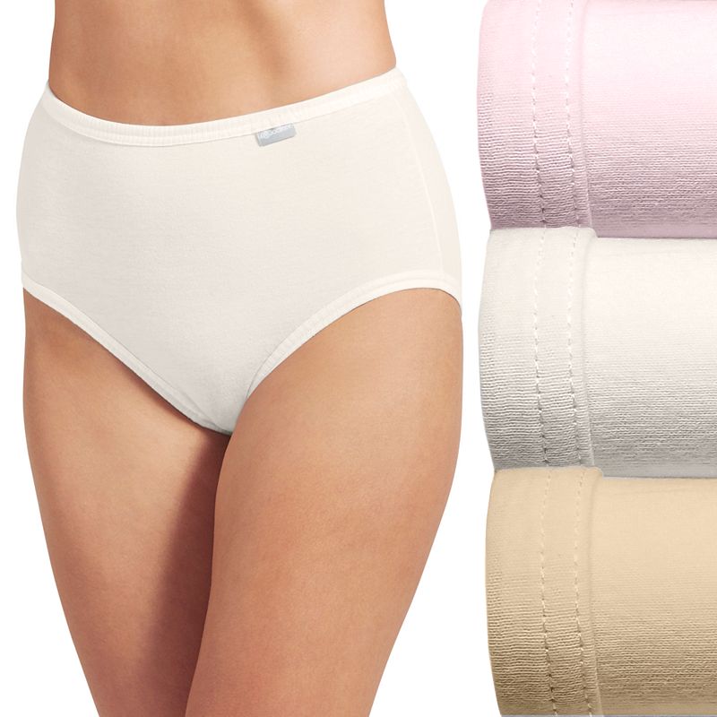Women's Jockey® Elance 3-Pack Briefs Panty Set 1484, Size: 5, Pale Cosmetics