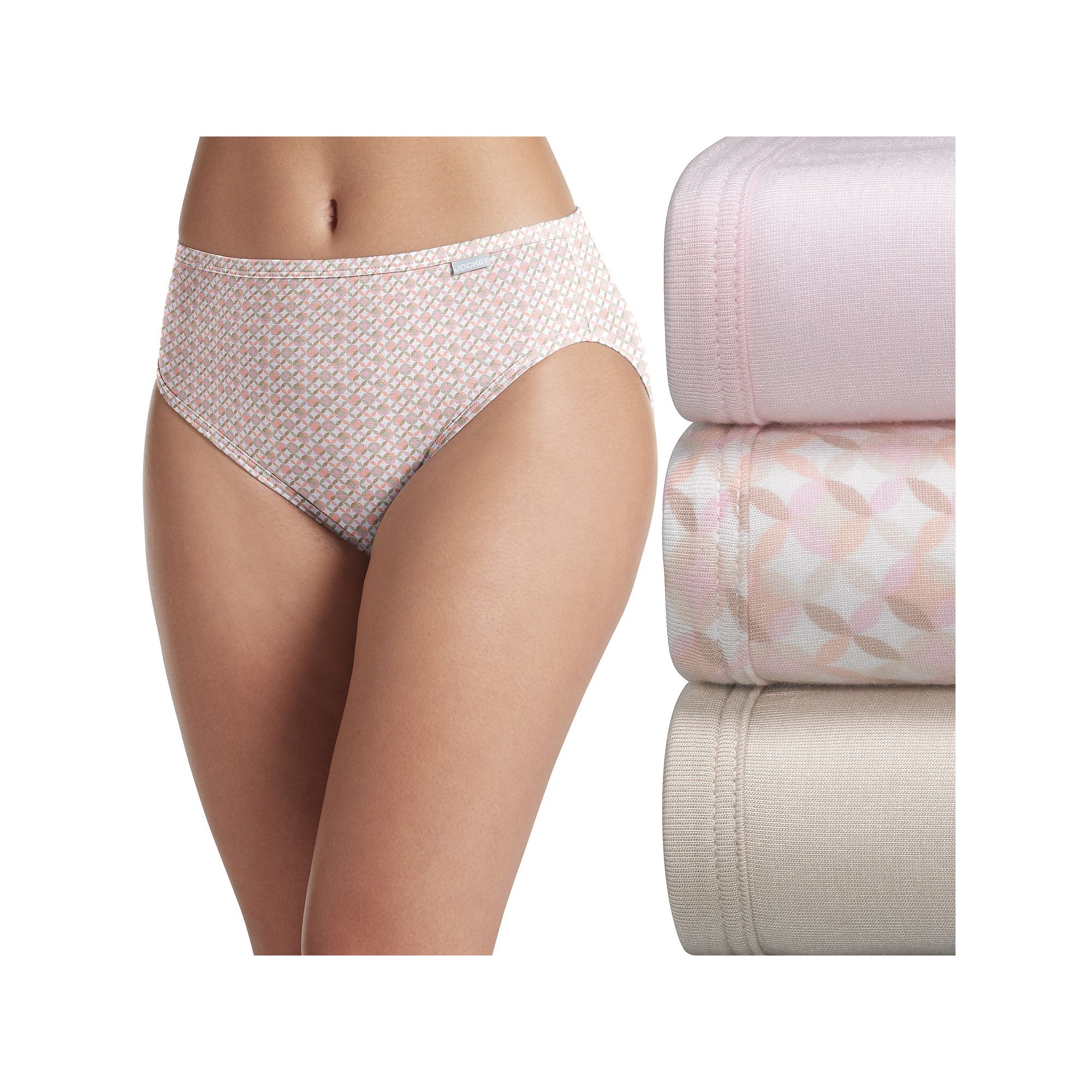 Womens Jockey® 3-pk. Supersoft French Cut Panty Set 2071, Size: 5, Pale C