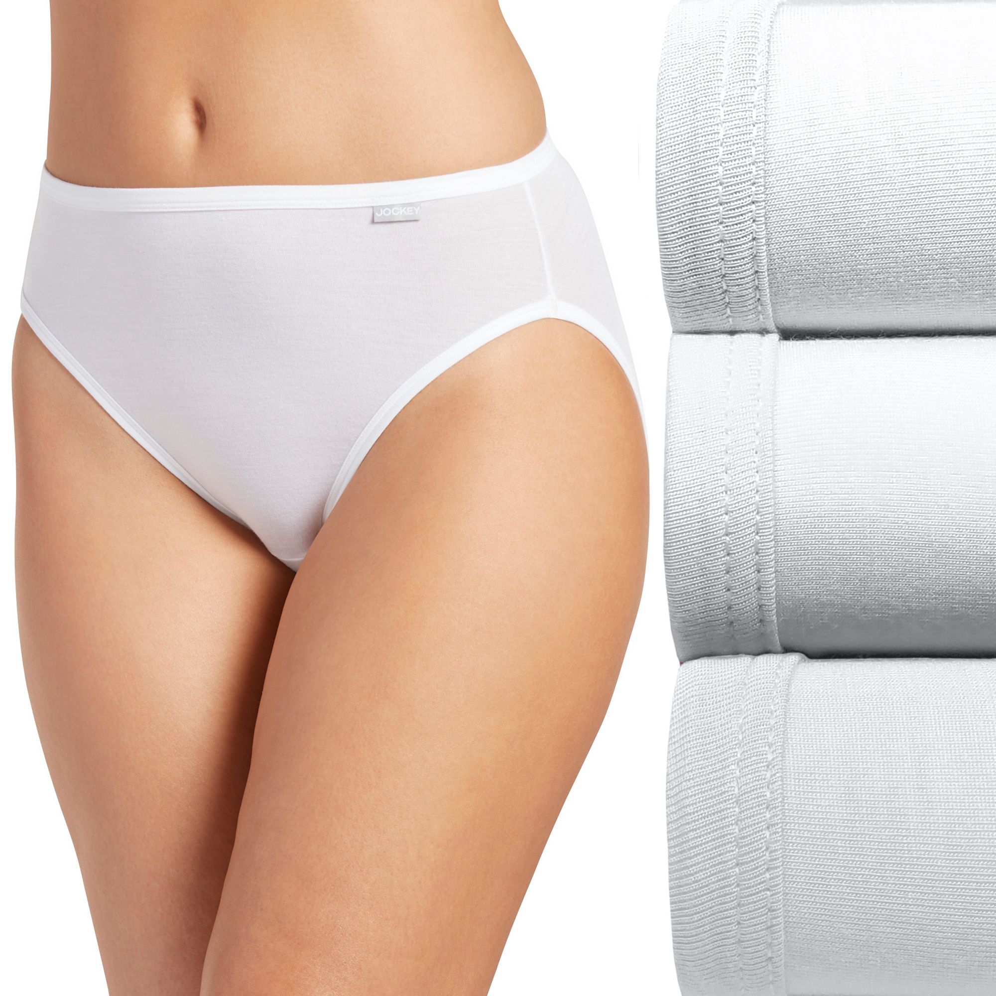 Womens Jockey® 3-pk. Supersoft French Cut Panty Set 2071, Size: 5, White