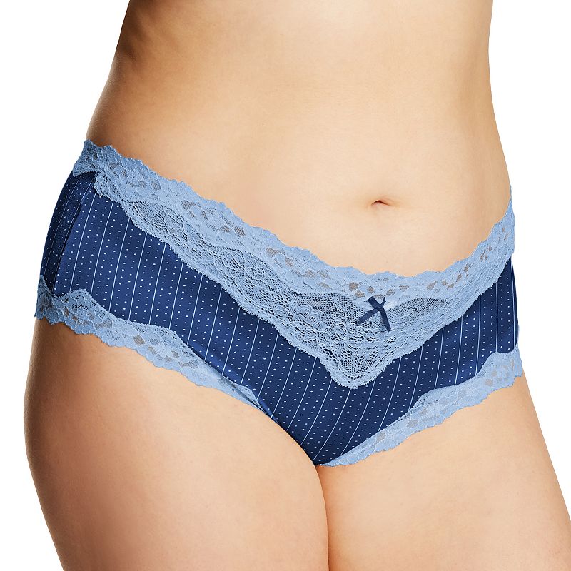 Maidenform Lace Trimmed Cheeky Hipster 40823, Womens, Size: 5, Dark Blue