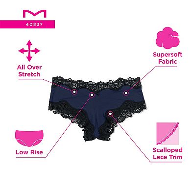 Maidenform Scalloped Lace Trim Cheeky Hipster Underwear 40837