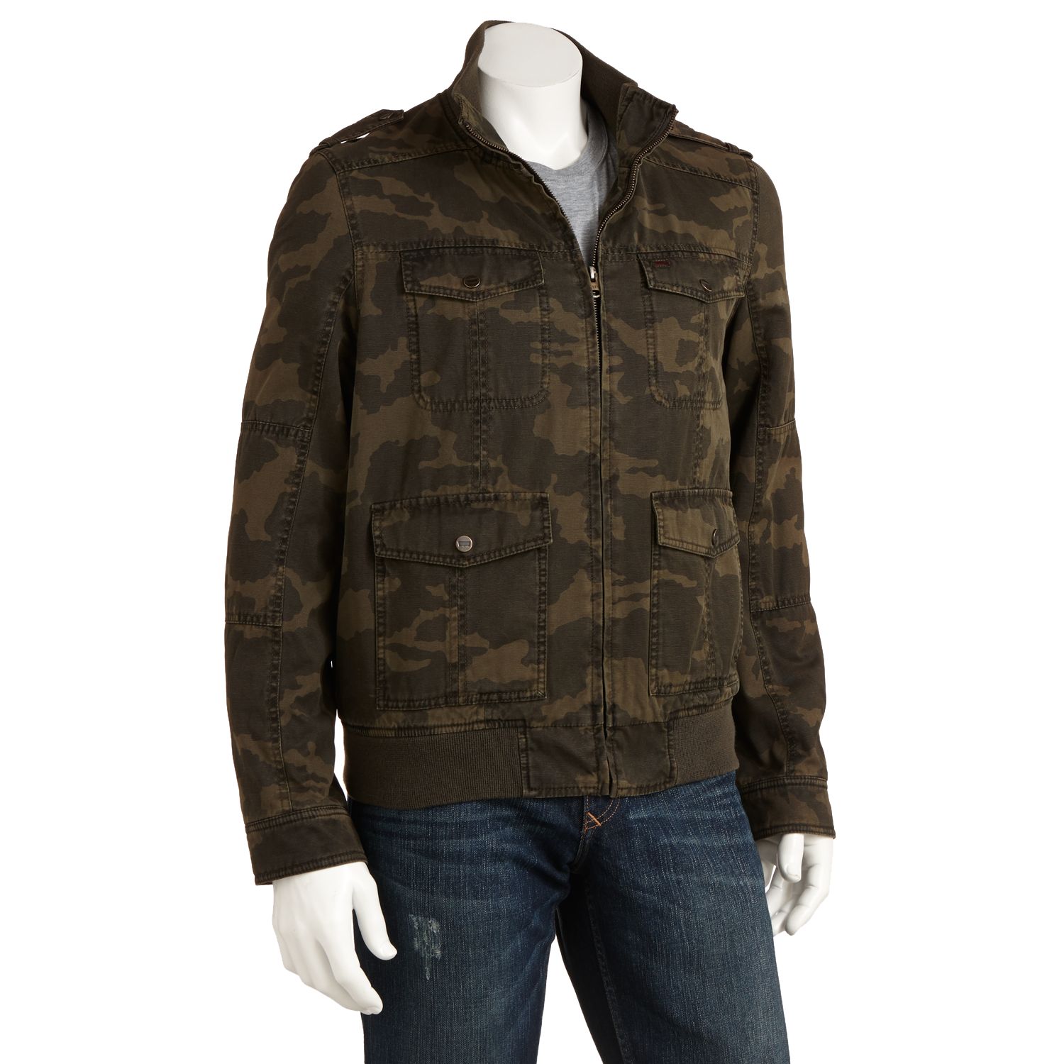 levi's camo denim jacket